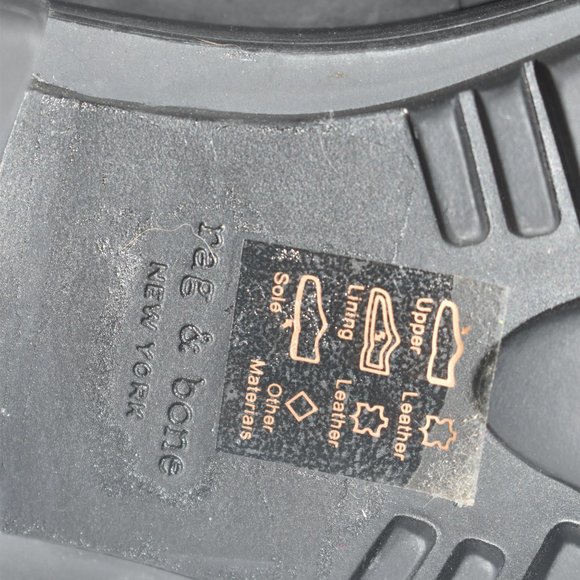 $600 RAG & BONE SHILOH LEATHER HIKER MOTO COMBAT BOOT BLACK 38.5 (P7) - Picture 8 of 9